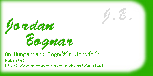 jordan bognar business card